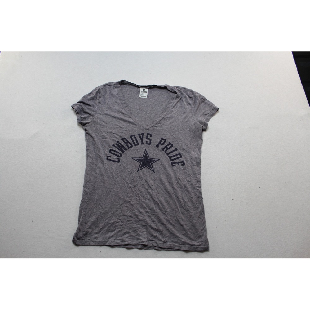 PINK Victoria's Secret T-Shirt Women Medium Grey Excellent Dallas Cowboys Pride
